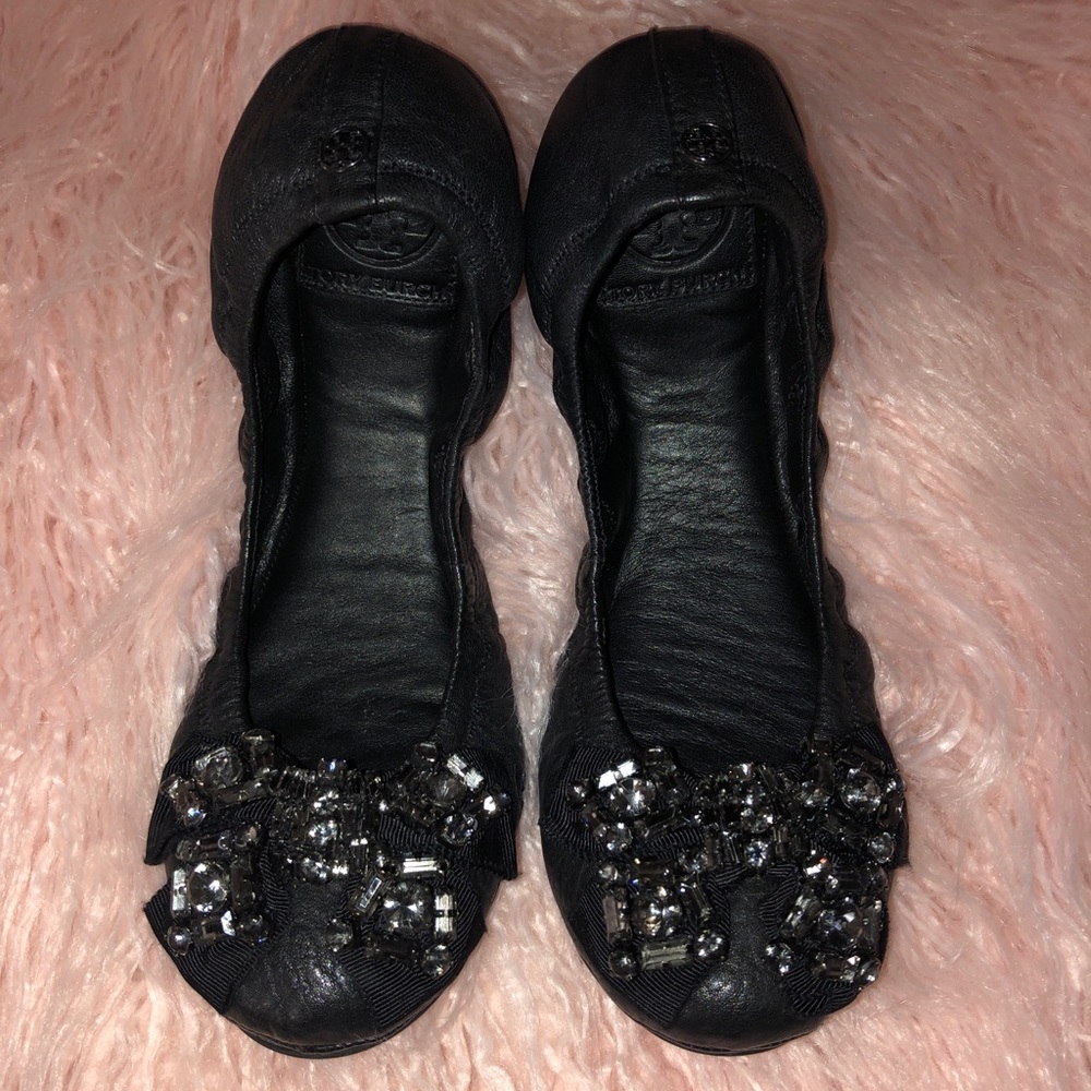 Tory Burch Azalea Jeweled Ballet Flat